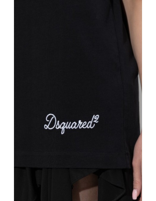 Tricou DSQUARED2, Dsquared2 BLACK T-shirt with logo - S75GD0513D20106900