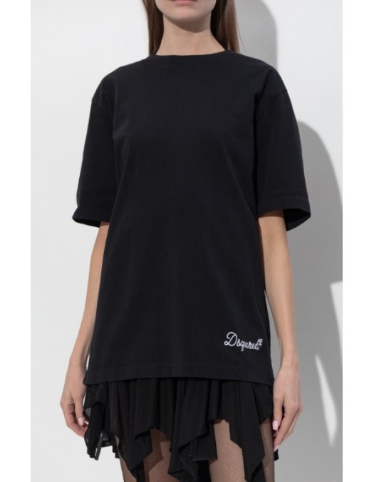 Tricou DSQUARED2, Dsquared2 BLACK T-shirt with logo - S75GD0513D20106900