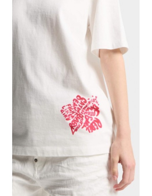 Tricou DSQUARED2, Hibiscus Breezy Fit T-Shirt - S75GD0516D20106100