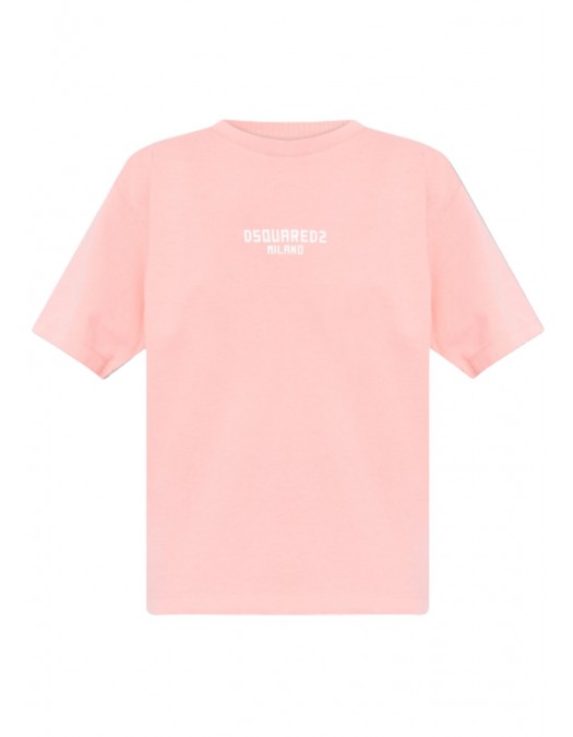 Tricou DSQUARED2, Dsquared2 PINK T-shirt with printed logo - S75GD0524D20106235