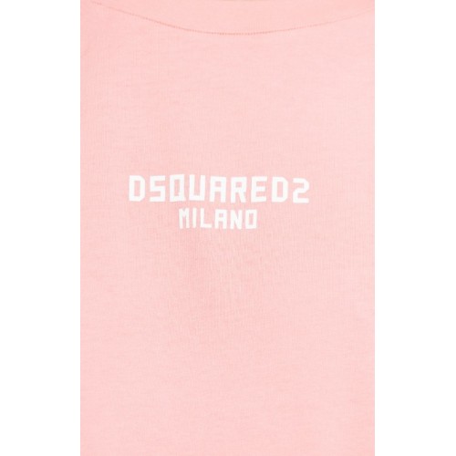 Tricou DSQUARED2, Dsquared2 PINK T-shirt with printed logo