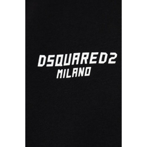Tricou DSQUARED2, Dsquared2 BLACK T-shirt with printed logo