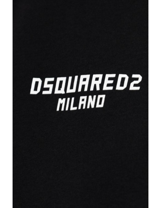 Tricou DSQUARED2, Dsquared2 BLACK T-shirt with printed logo - S75GD0524D20106900