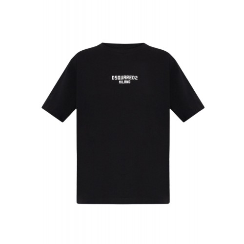 Tricou DSQUARED2, Dsquared2 BLACK T-shirt with printed logo
