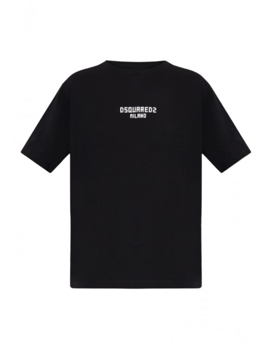 Tricou DSQUARED2, Dsquared2 BLACK T-shirt with printed logo - S75GD0524D20106900