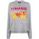 HANORAC DSQUARE2, Bleached Logo Sweater, Grey - S75GU0421S25463860M