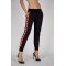 Pantaloni Dsquared2, Insertie rosie cu frunza, Negru