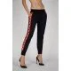 Pantaloni Dsquared2, Insertie rosie cu frunza, Negru - S75KB0198S25497900