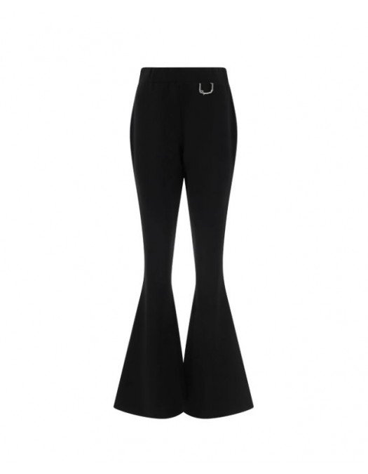 Pantaloni Dsquared2, High Waist Flare Pants Black - S75KB0328S60567900