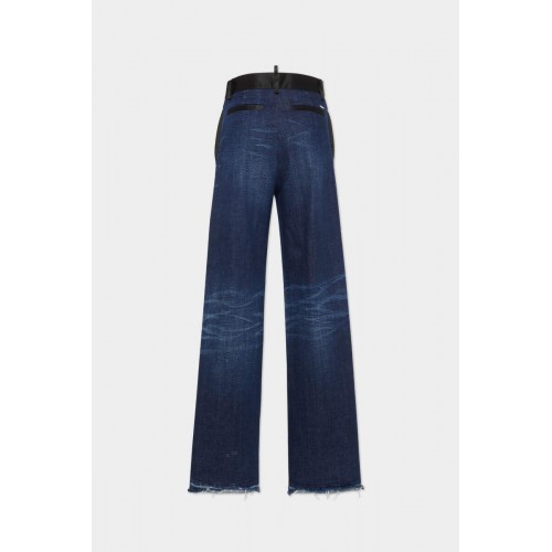 BLUGI DSQUARED2, Dark ripped Tuexdo, Blue