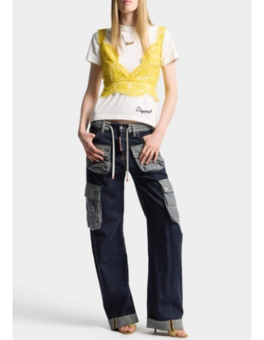 Pantaloni DSQUARED2, Dark Weight Wash Loose Twist Jeans - S75KB0532D30034470