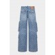 Jeans DSQUARED2, D2 Monogram Light Wash Cargo Jeans - S75KB0545D30023470