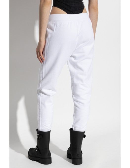 Pantaloni Dsquared2, Sweatpants with embroidered logo, Alb - S75KB0547D25029100