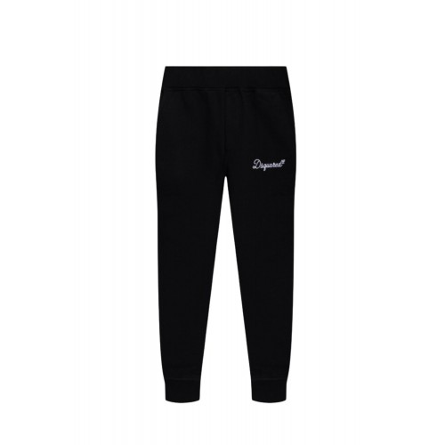 Pantaloni Dsquared2, Sweatpants with embroidered logo, Negru