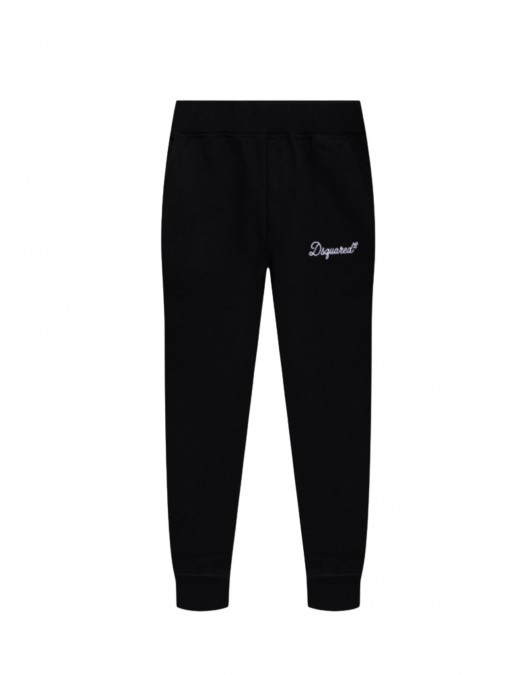 Pantaloni Dsquared2, Sweatpants with embroidered logo, Negru - S75KB0547D25029900