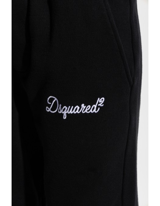 Pantaloni Dsquared2, Sweatpants with embroidered logo, Negru - S75KB0547D25029900