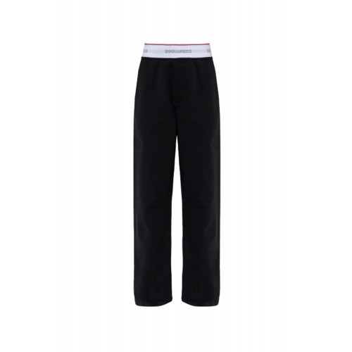 Pantaloni DSQUARED2, BLACK Wide-leg sweatpants