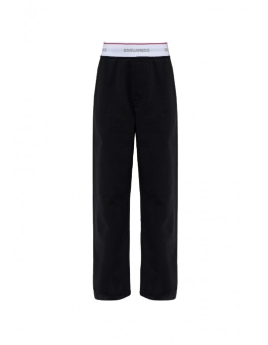 Pantaloni DSQUARED2, BLACK Wide-leg sweatpants - S75KB0565D25028900