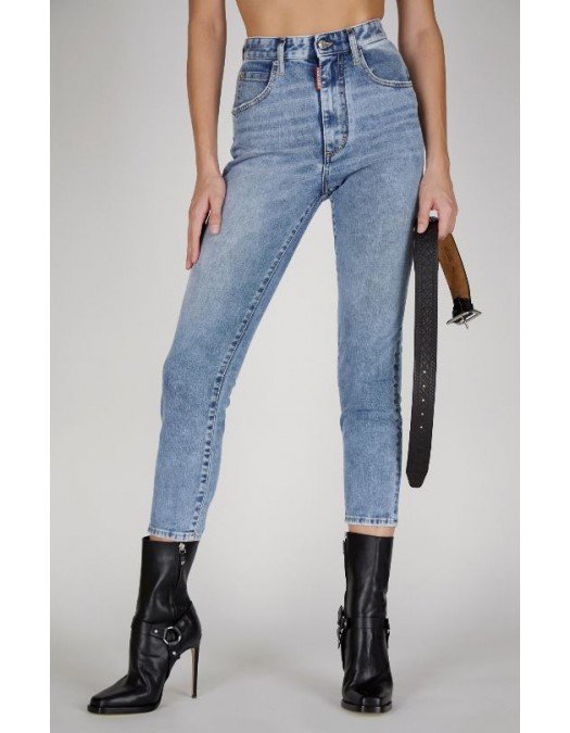 Jeans Dsquared2, High Waist Cropped Twiggy Jean, S75LB0470S30595470 - S75LB0470S30595470
