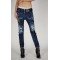 Jeans Dsquared2,  Cu insertii metalice pe buzunare, Blue