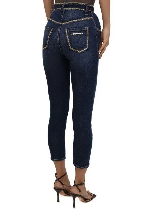 Jeans DSQUARED2, HIGH WAIST, Insertie Gold - S75LB0550S30595470
