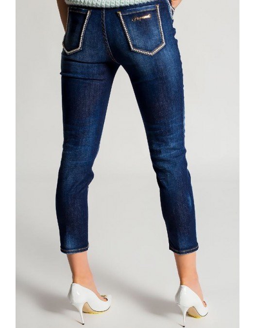 Jeans DSQUARED2, HIGH WAIST CROPPED TWIGGY, Insertie Margele - S75LB0552S30685470