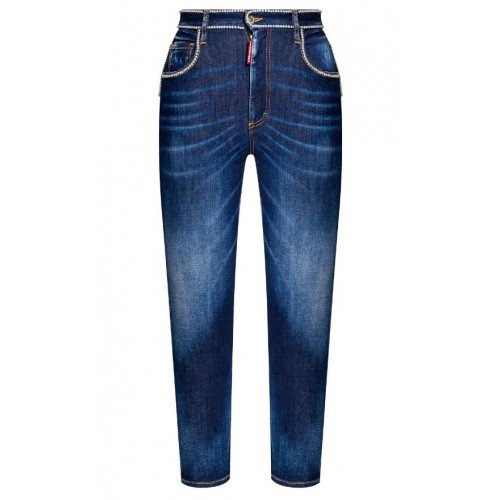 Jeans DSQUARED2, HIGH WAIST CROPPED TWIGGY, Insertie Margele