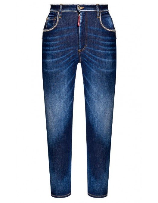 Jeans DSQUARED2, HIGH WAIST CROPPED TWIGGY, Insertie Margele - S75LB0552S30685470