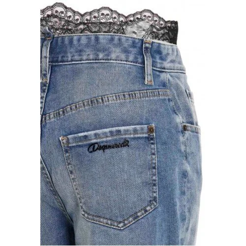 Jeans DSQUARED2, Lace Insert, Twiggy Cropped