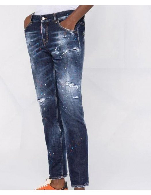 Jeans DSQUARED2, Straight-leg, Aspect uzat - S75LB0597S30664470