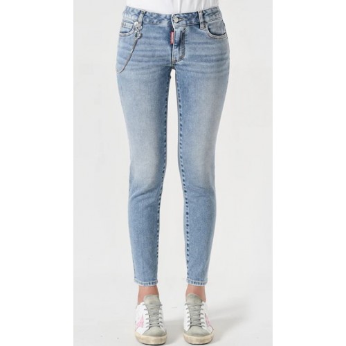 BLUGI  DSQUARED2, Chain detail, Medium Waist Cropped Twiggy BLUGI  DSQUARED2, Chain detail, Medium Waist Cropped Twiggy