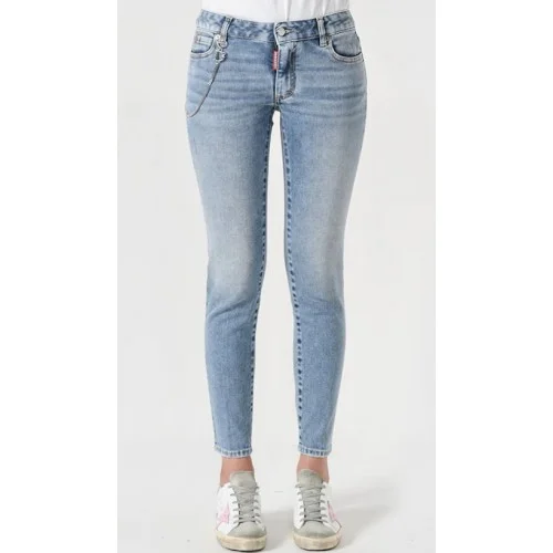 BLUGI  DSQUARED2, Chain detail, Medium Waist Cropped Twiggy