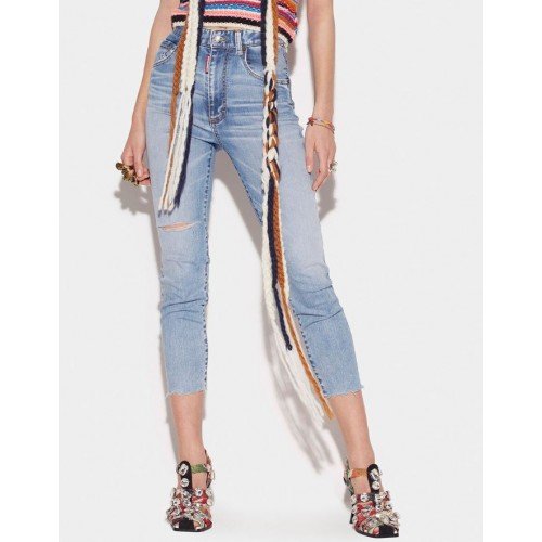 Jeans  DSQUARED2, Twiggy Light Was High Waist Cropped