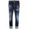 Jeans DSQUARED2, Cropped Heart Motif, Blue