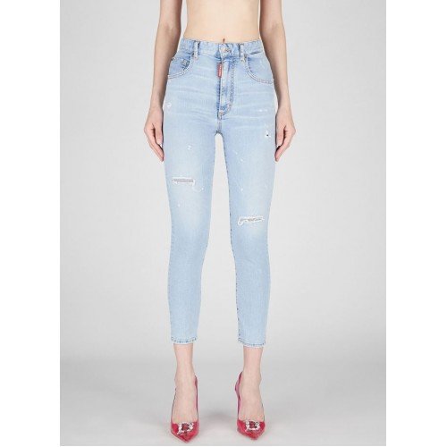 Jeans  DSQUARED2, Cropped Twiggy, Light Blue