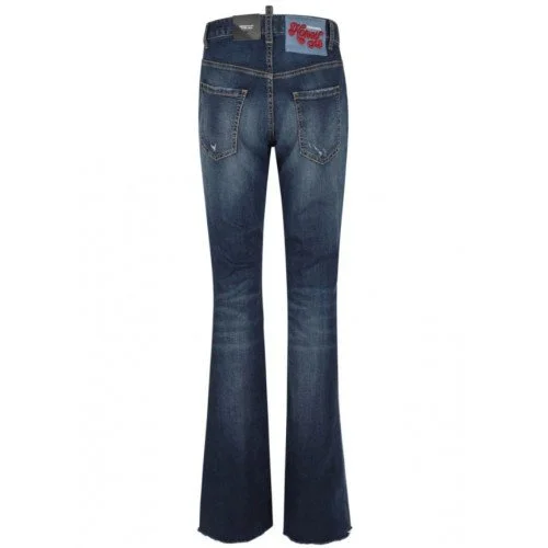 Jeans  DSQUARED2, Medium Waist Flare Jeans, Bleumarin