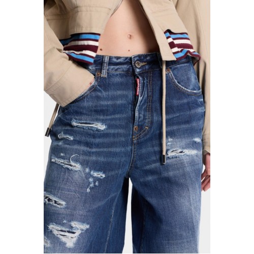 Jeans DSQUARED2, Medium Ripped Wash Baggy Traveller Jeans