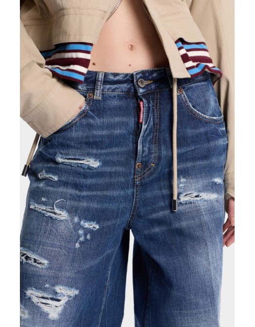 Jeans DSQUARED2, Medium Ripped Wash Baggy Traveller Jeans - S75LB1108D30011470