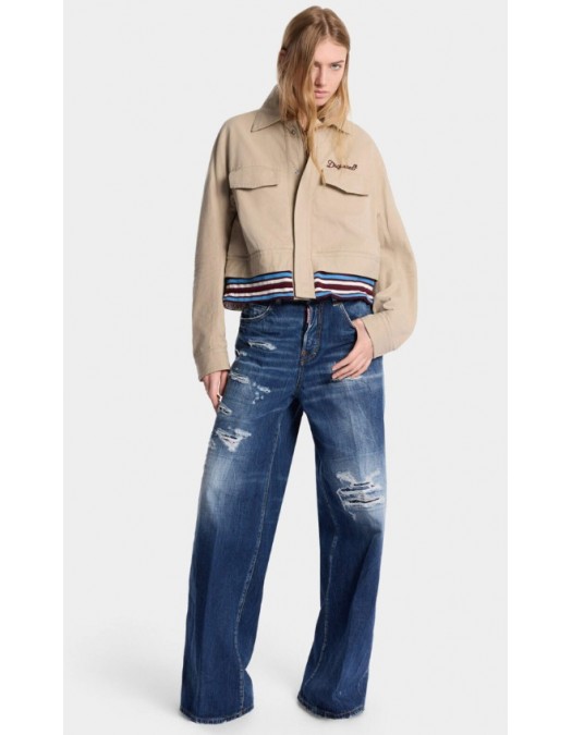 Jeans DSQUARED2, Medium Ripped Wash Baggy Traveller Jeans - S75LB1108D30011470