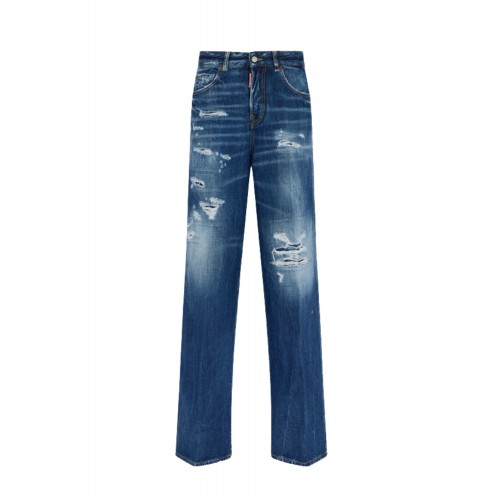 Jeans DSQUARED2, Medium Ripped Wash Baggy Traveller Jeans