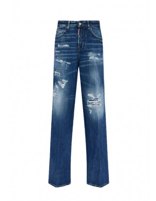 Jeans DSQUARED2, Medium Ripped Wash Baggy Traveller Jeans - S75LB1108D30011470