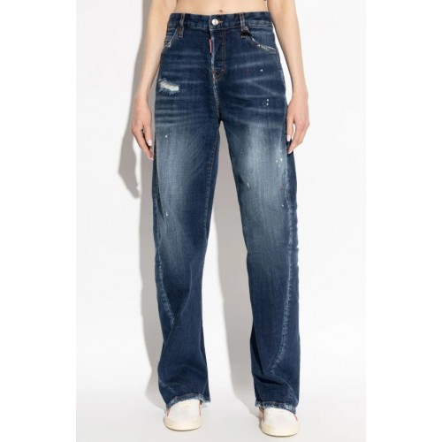 Jeans DSQUARED2, Straight-Leg Distressed Jeans