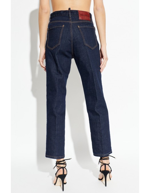 Blugi DSQUARED2, Dsquared2 NAVY BLUE ‘Boston’ jeans - S75LB1157S30664470