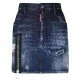 Fusta Dsquared, Cu fermoar atasat, Denim - S75MA0767S30342470 Fusta Dsquared, Cu fermoar atasat, Denim - S75MA0767S30342470