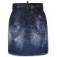 Fusta Dsquared, Cu fermoar atasat, Denim - S75MA0767S30342470 Fusta Dsquared, Cu fermoar atasat, Denim - S75MA0767S30342470