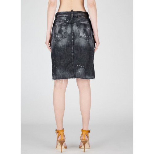 Fusta Dsquared2, RAW CUT Midi, Gri
