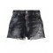 Pantaloni scurti DSQUARED2, Raw Cut Baggy Denim Shorts, Negru