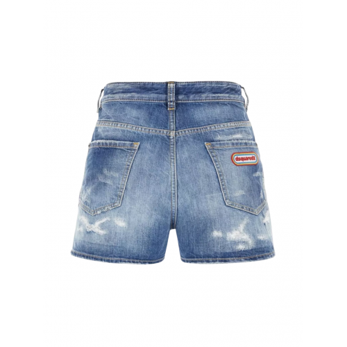 BLUGI DSQUARED2, Distressed Stonewashed, Shorts, Dark Blue