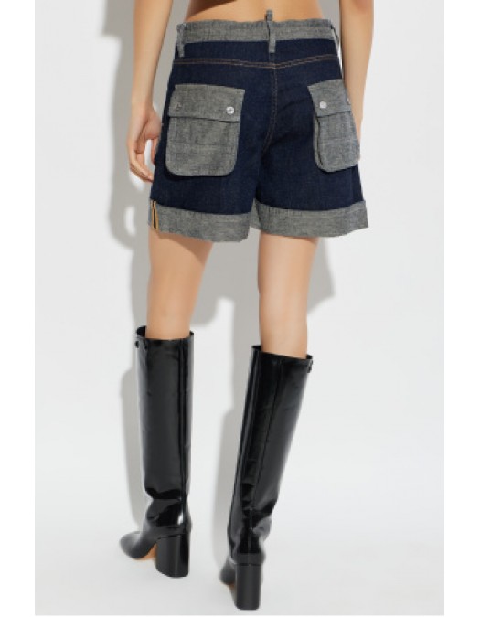 Pantaloni scurti DSQUARED2,  Cargo  shorts, Bleumarin - S75MU0519D30034470