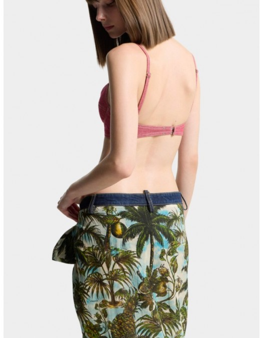 Sutien DSQUARED2, Oxford Denim Tiki Bra - S75NC1123D30026309